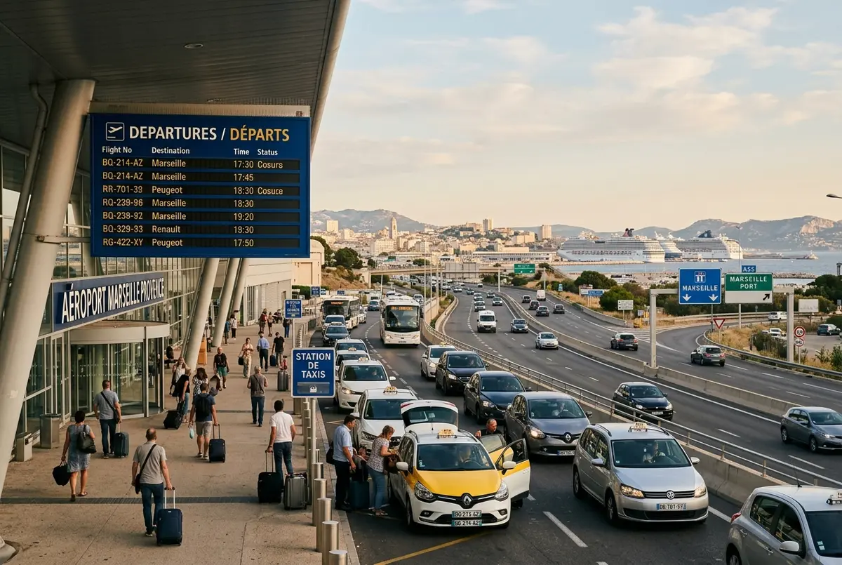 quai de croisiere au mole leon gourret a marseille avec une navette garee pres de la passerelle d embarquement et un paquebot amarre en arriere plan